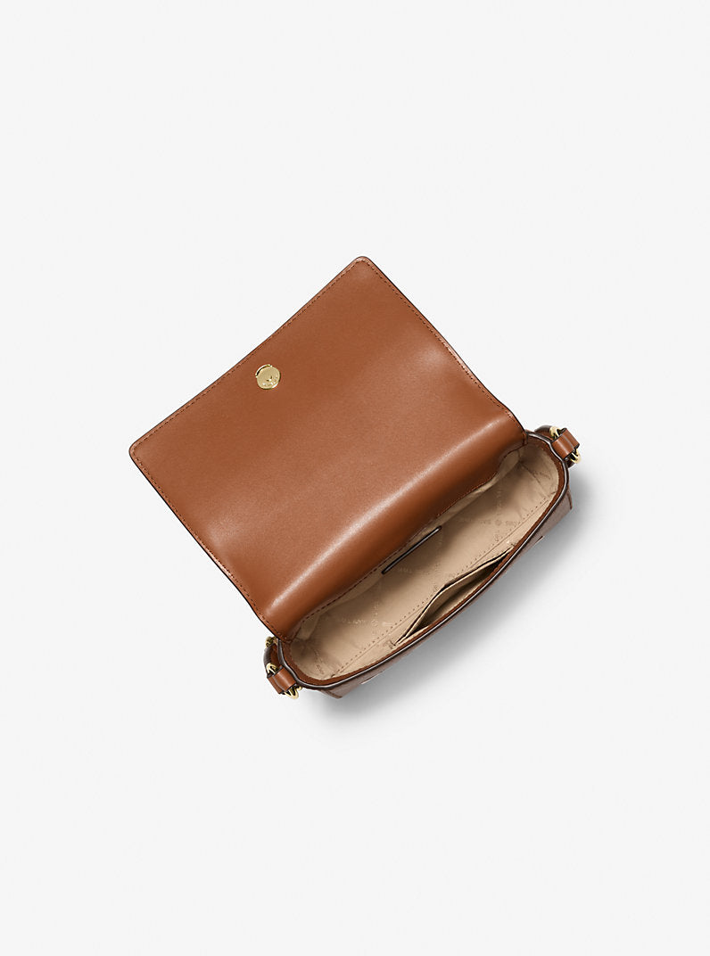 Bandolera Vicent pequeña de piel saffiano con tarjetero con logotipo