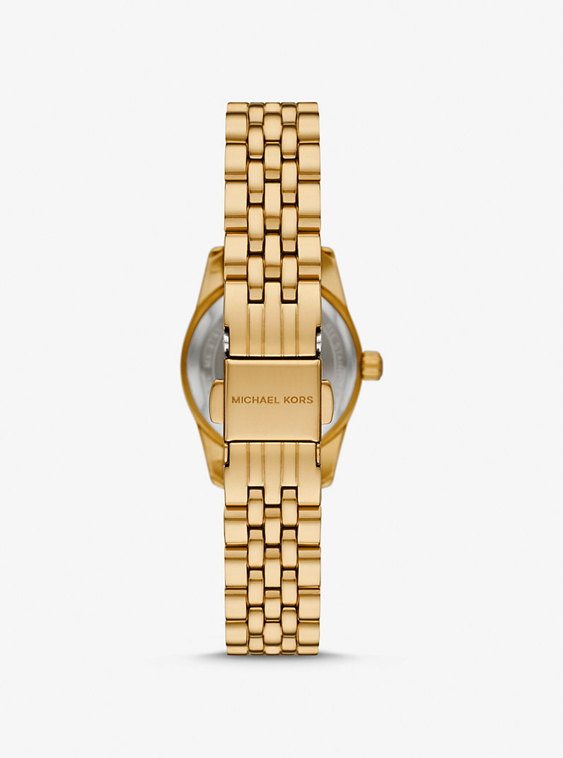 Reloj Lexington petite en tono dorado con incrustaciones