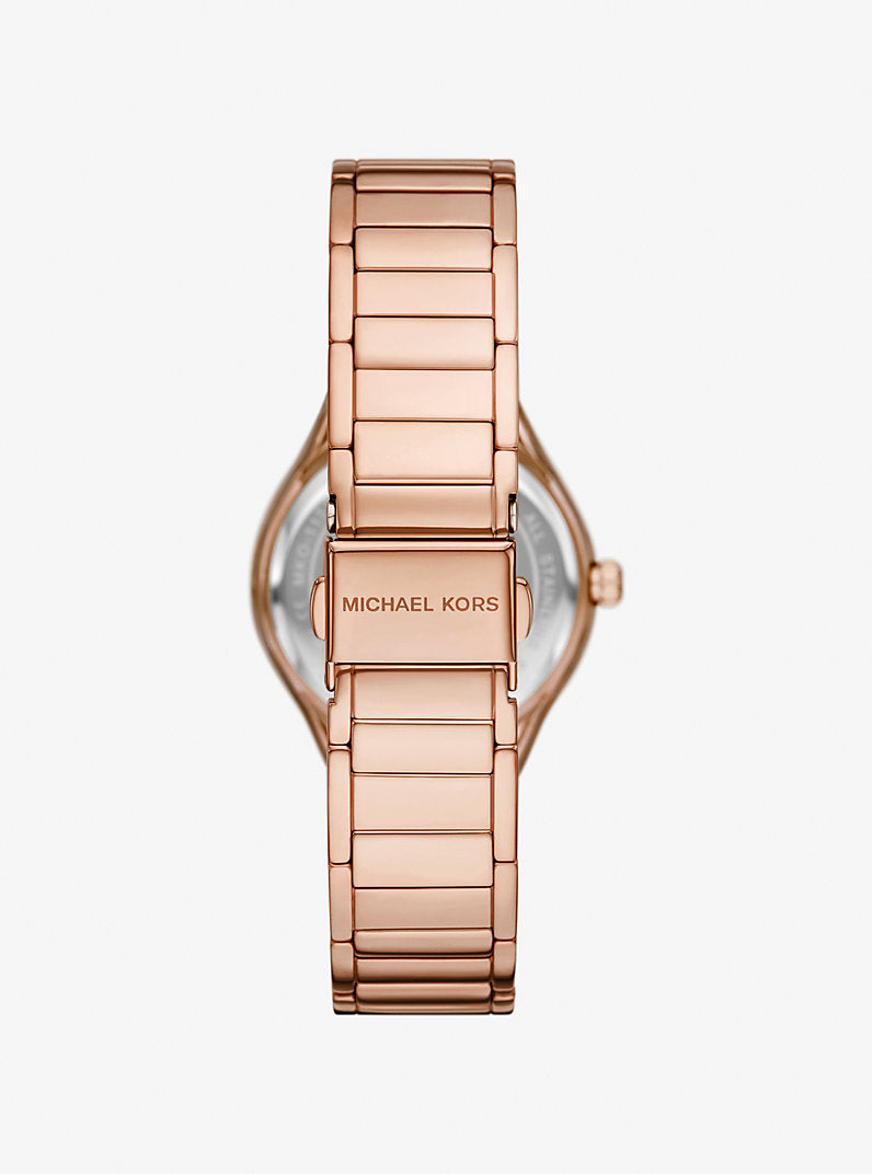Reloj Sylvia mini en tono dorado rosa con incrustaciones