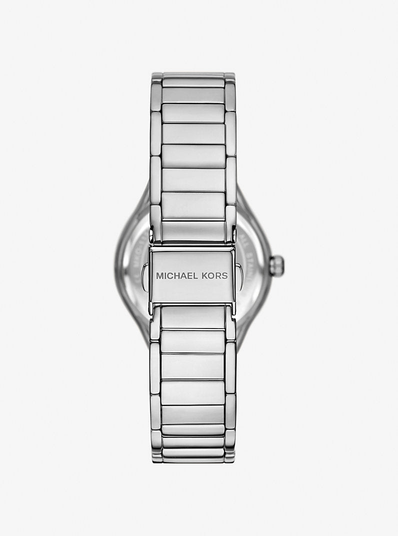 Reloj Sylvia mini en tono plateado con incrustaciones